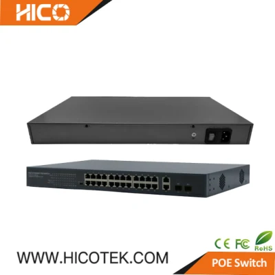 Commutateur Poe 1000Mbps 24 ports Ethernet géré intelligent de couche 2 de style Cisco